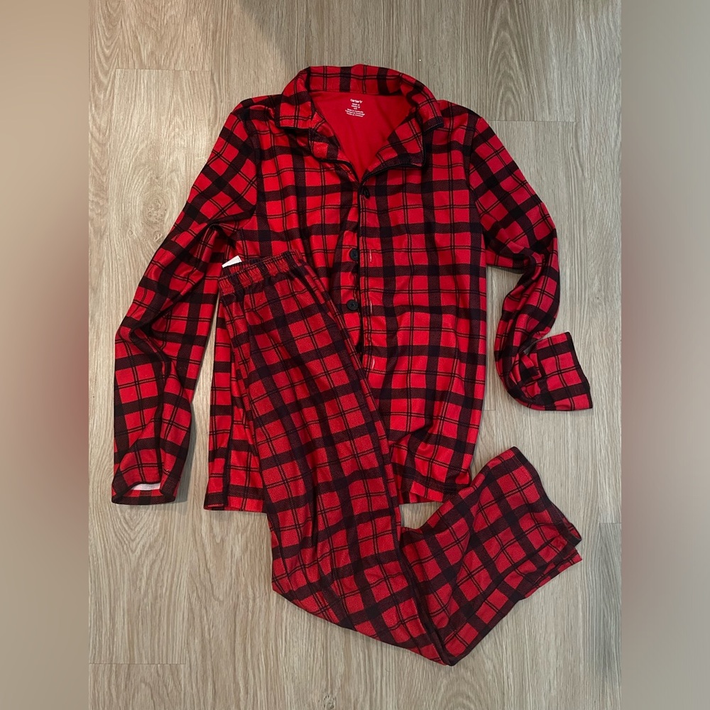 adult buffalo print matching pajamas